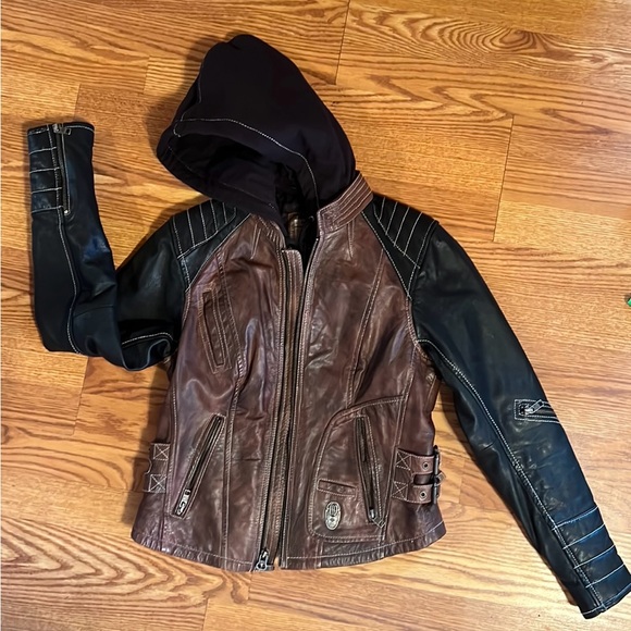 Women's Small Harley Davidson Vintage Style Flight Jacket - Picture 10 of 13